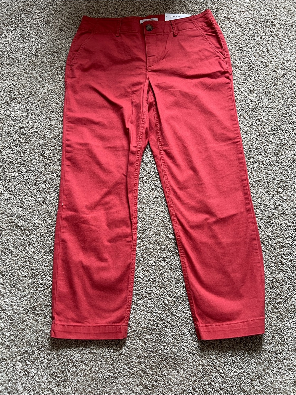 LOFT Red Slim Capri Pants